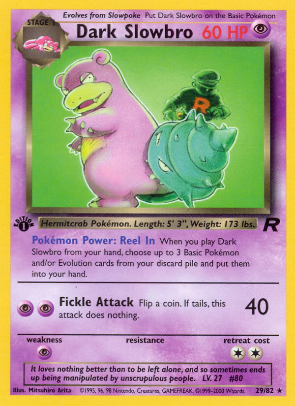 Dark Slowbro (29/82) [Team Rocket 1st Edition] | Good Games Cannington