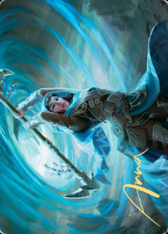 Sea Gate Stormcaller Art Card (Gold-Stamped Signature) [Zendikar Rising Art Series] | Good Games Cannington