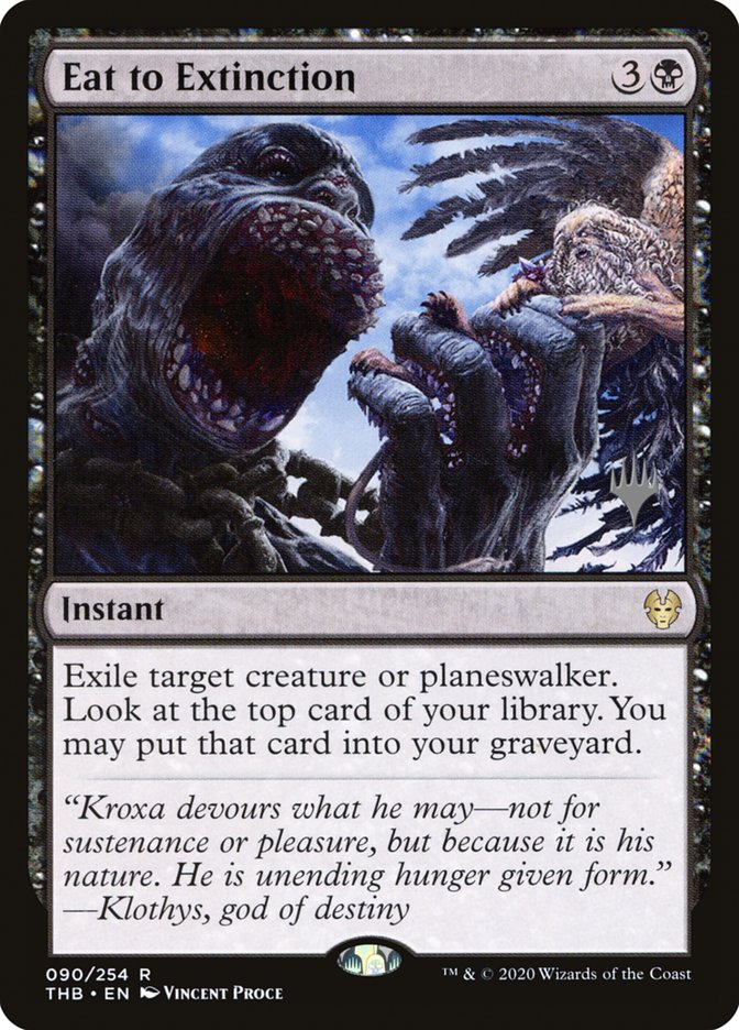 Eat to Extinction (Promo Pack) [Theros Beyond Death Promos] | Good Games Cannington