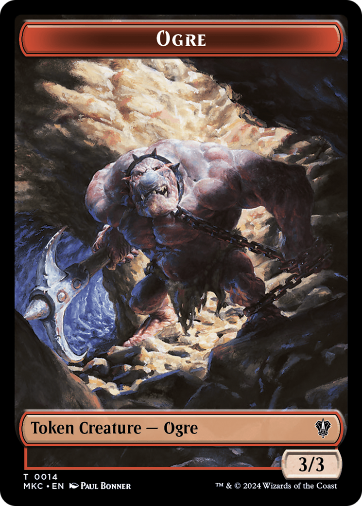 Human // Ogre Double-Sided Token [Murders at Karlov Manor Commander Tokens] | Good Games Cannington