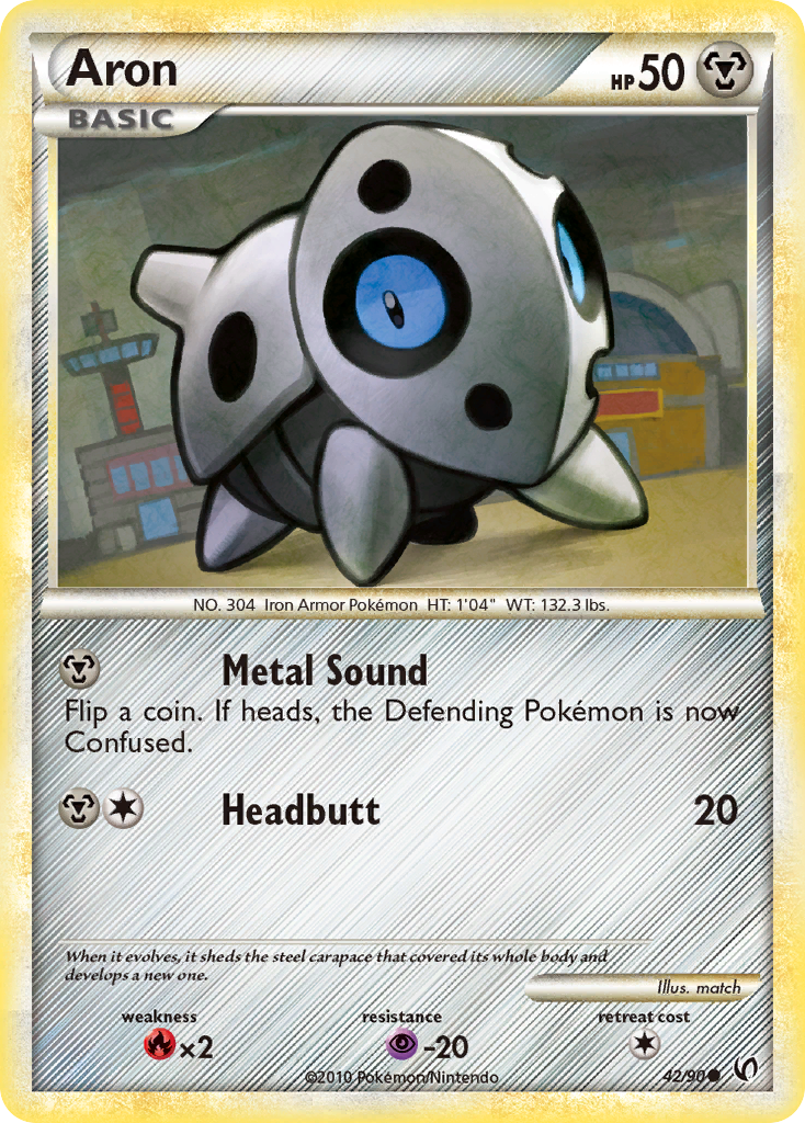 Aron (42/90) [HeartGold & SoulSilver: Undaunted] | Good Games Cannington