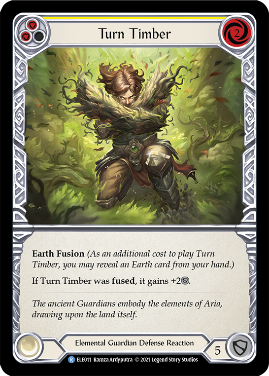 Turn Timber (Yellow) [ELE011] (Tales of Aria)  1st Edition Rainbow Foil | Good Games Cannington