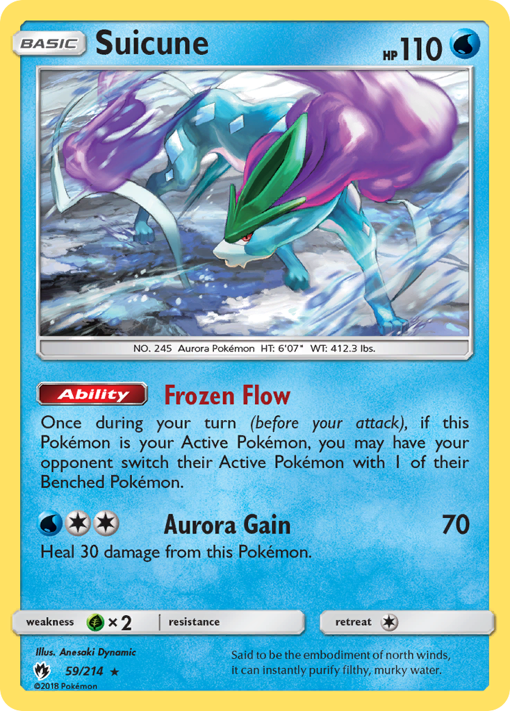 Suicune (59/214) [Sun & Moon: Lost Thunder] | Good Games Cannington