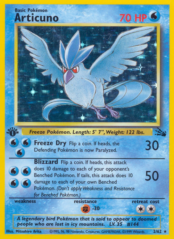 Articuno (2/62) [Fossil 1st Edition] | Good Games Cannington
