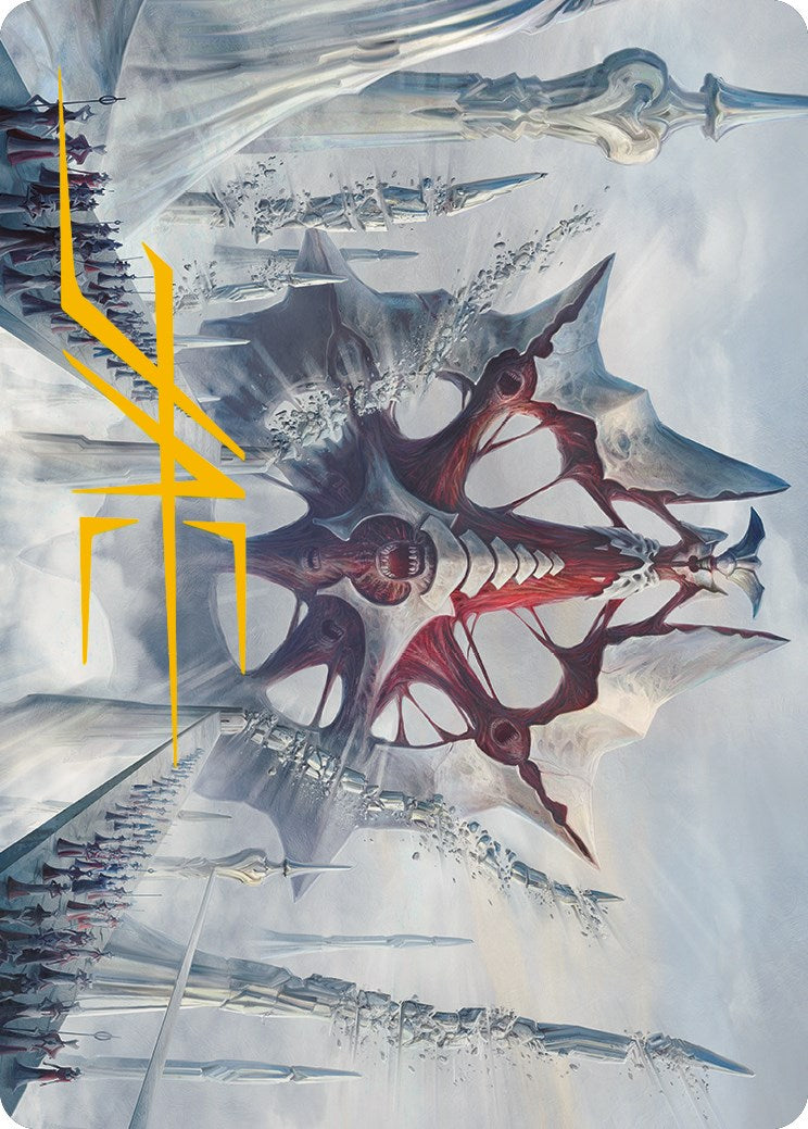 Mondrak, Glory Dominus Art Card (Gold-Stamped Signature) [Phyrexia: All Will Be One Art Series] | Good Games Cannington