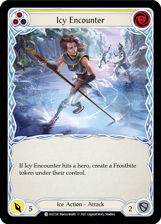 Icy Encounter (Yellow) [ELE158] (Tales of Aria)  1st Edition Normal | Good Games Cannington