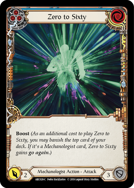 Zero to Sixty (Blue) [ARC028-C] 1st Edition Normal | Good Games Cannington