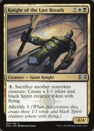 Knight of the Last Breath [Ravnica Allegiance] | Good Games Cannington