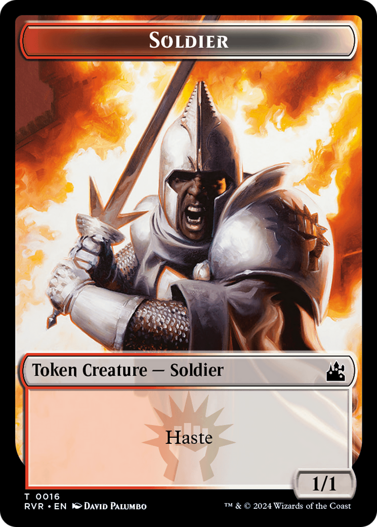 Bird // Soldier Double-Sided Token [Ravnica Remastered Tokens] | Good Games Cannington
