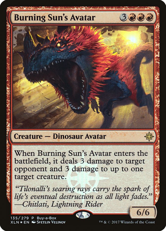 Burning Sun's Avatar (Buy-A-Box) [Ixalan Promos] | Good Games Cannington