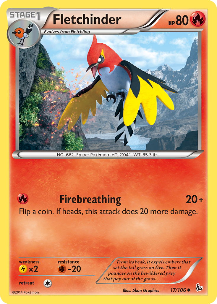 Fletchinder (17/106) [XY: Flashfire] | Good Games Cannington