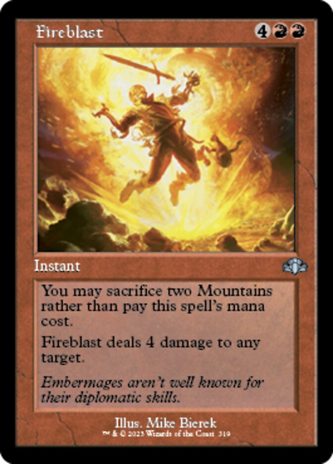 Fireblast (Retro) [Dominaria Remastered] | Good Games Cannington