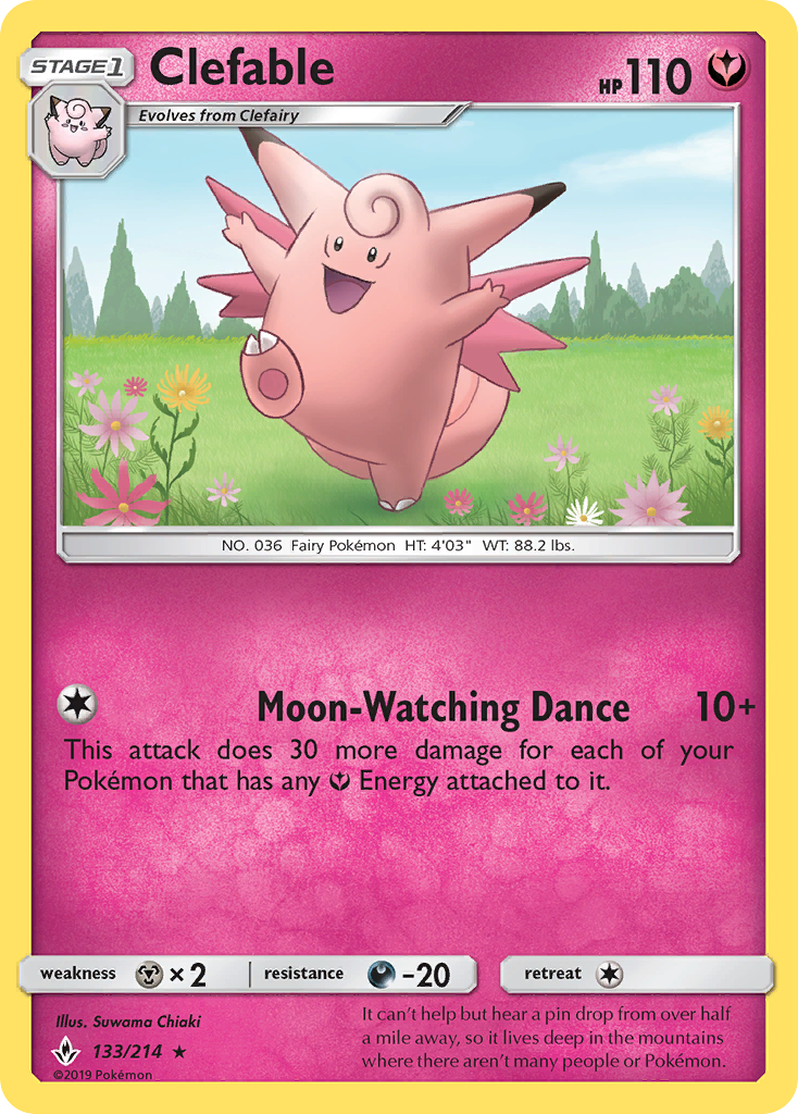 Clefable (133/214) [Sun & Moon: Unbroken Bonds] | Good Games Cannington