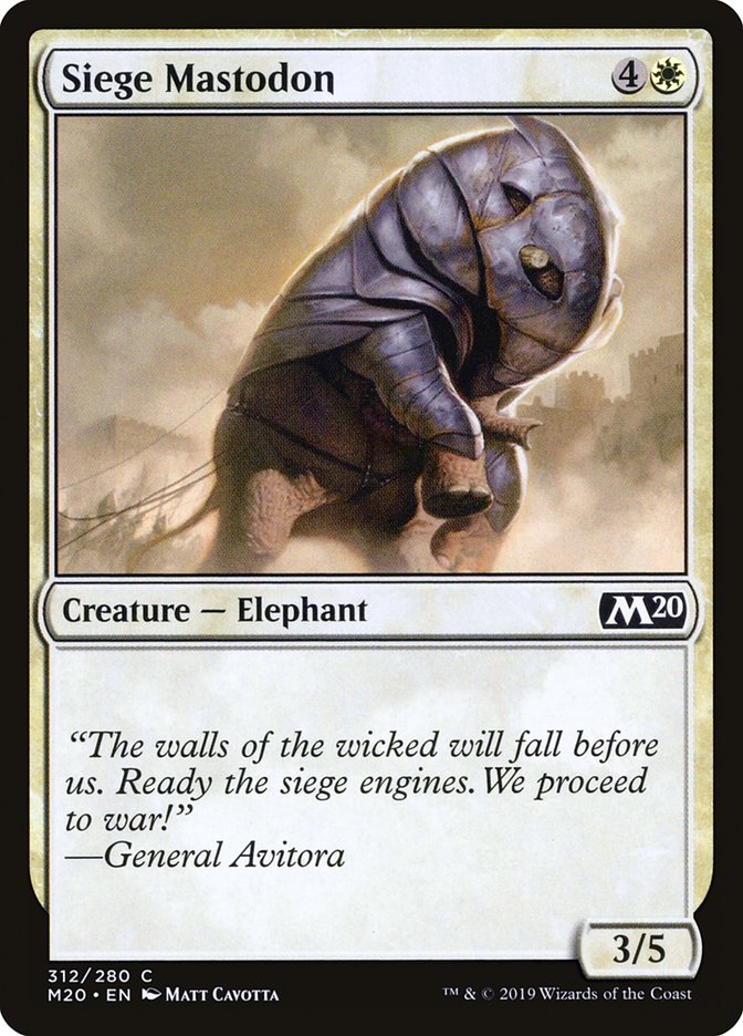 Siege Mastodon [Core Set 2020] | Good Games Cannington