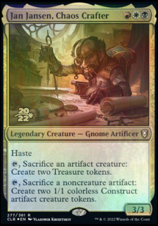 Jan Jansen, Chaos Crafter [Commander Legends: Battle for Baldur's Gate Prerelease Promos] | Good Games Cannington