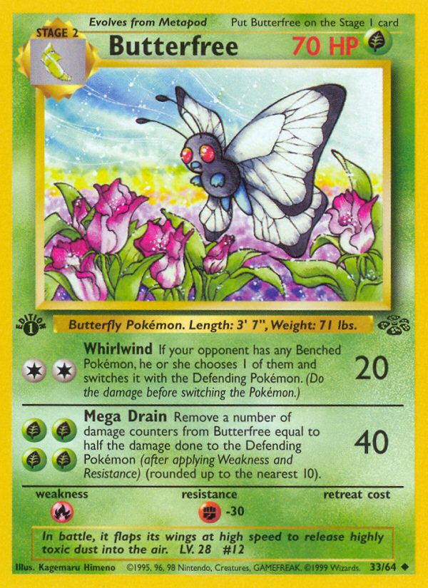Butterfree (33/64) [Jungle 1st Edition] | Good Games Cannington