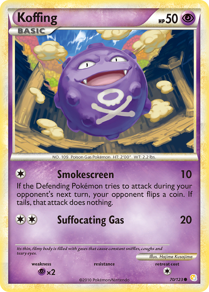 Koffing (70/123) [HeartGold & SoulSilver: Base Set] | Good Games Cannington