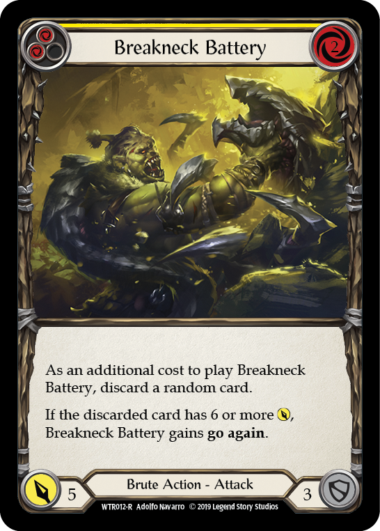 Breakneck Battery (Yellow) [WTR012-R] Alpha Print Rainbow Foil | Good Games Cannington