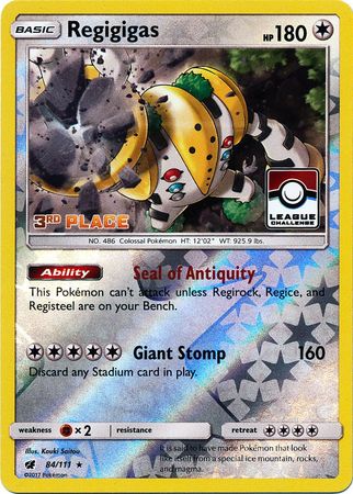 Regigigas (84/111) (League Promo 3rd Place) [Sun & Moon: Crimson Invasion] | Good Games Cannington