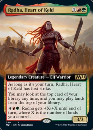 Radha, Heart of Keld (Extended Art) [Core Set 2021] | Good Games Cannington