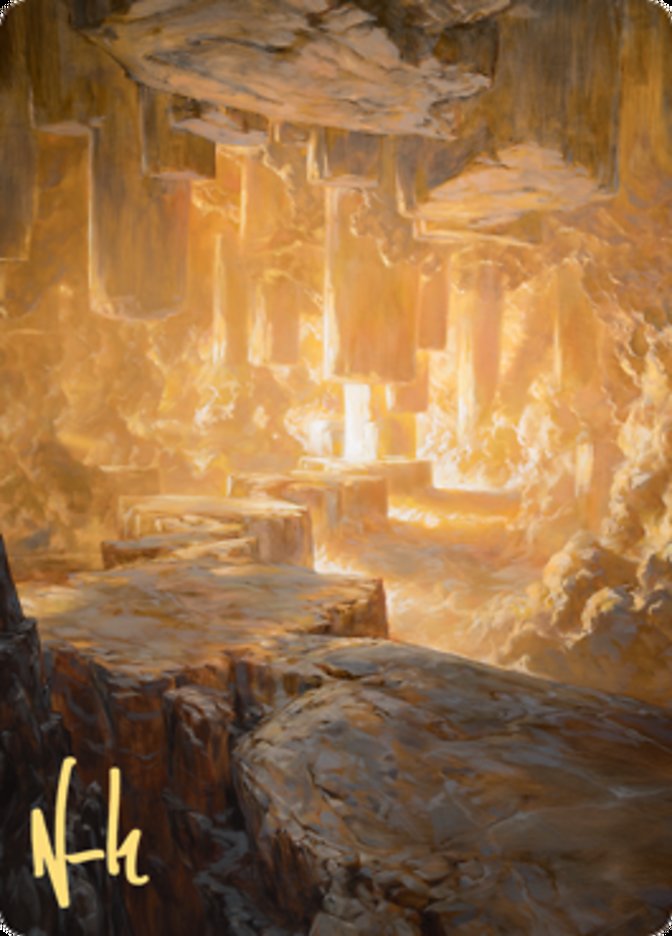 Pillarverge Pathway Art Card (Gold-Stamped Signature) [Zendikar Rising Art Series] | Good Games Cannington
