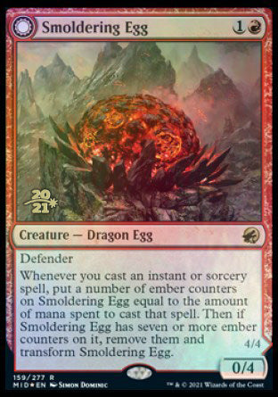 Smoldering Egg // Ashmouth Dragon [Innistrad: Midnight Hunt Prerelease Promos] | Good Games Cannington