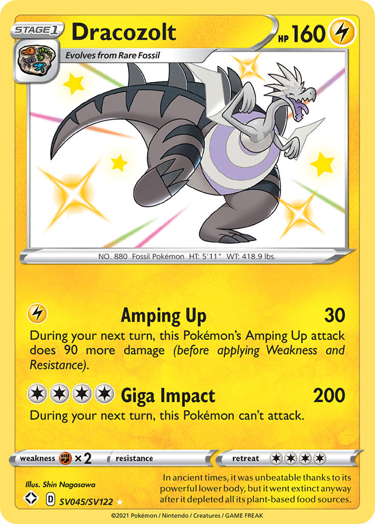 Dracozolt (SV045/SV122) [Sword & Shield: Shining Fates] | Good Games Cannington