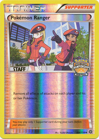 Pokemon Ranger (104/114) (Regional Championship Promo Staff) [XY: Steam Siege] | Good Games Cannington