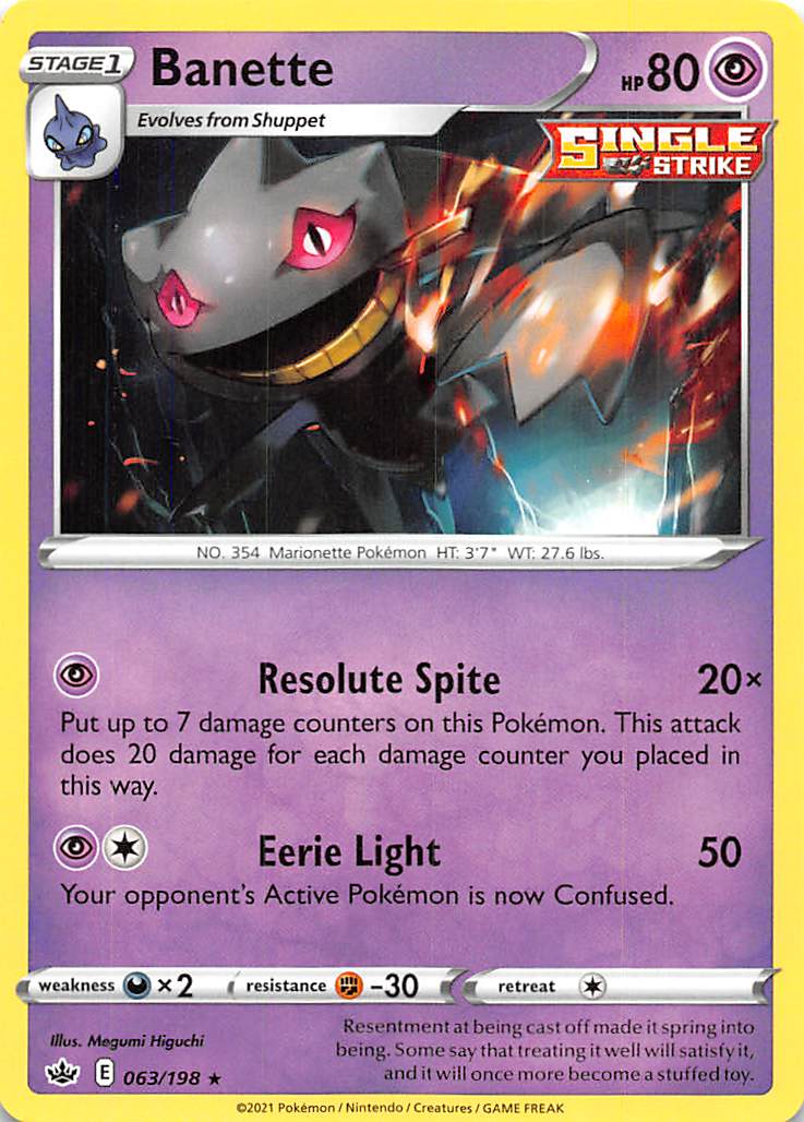 Banette (063/198) [Sword & Shield: Chilling Reign] | Good Games Cannington