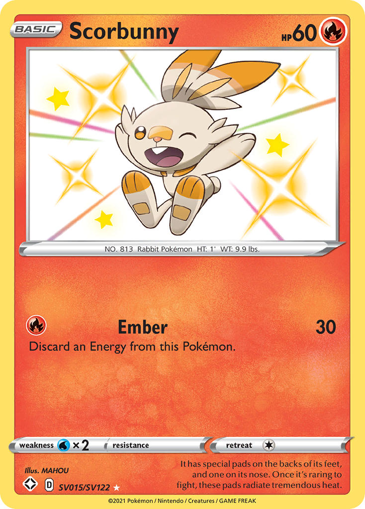 Scorbunny (SV015/SV122) [Sword & Shield: Shining Fates] | Good Games Cannington