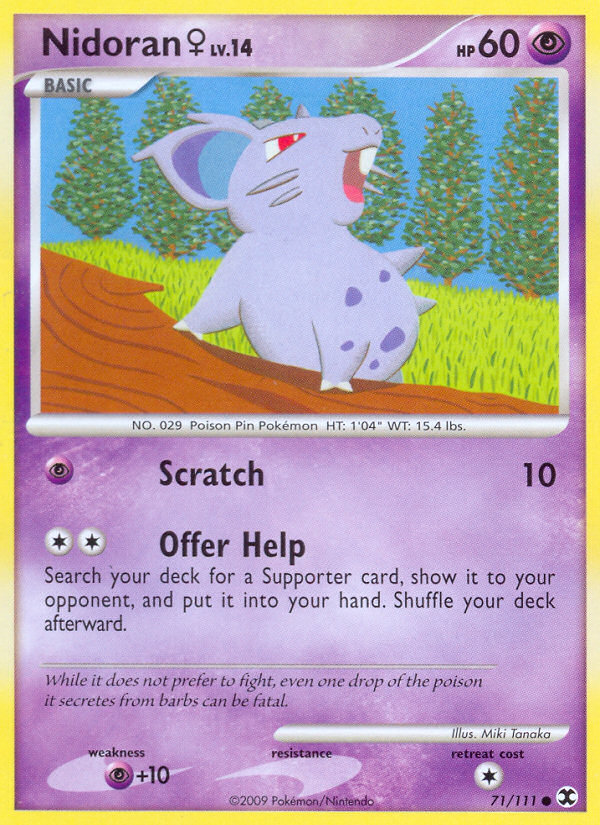 Nidoran (71/111) (Female) [Platinum: Rising Rivals] | Good Games Cannington