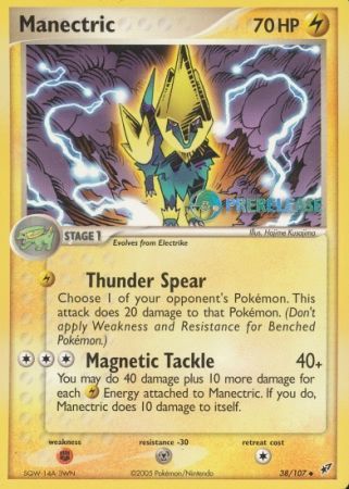 Manectric EX (38/107) (Deoxys Prerelease Promo) [Nintendo: Black Star Promos] | Good Games Cannington