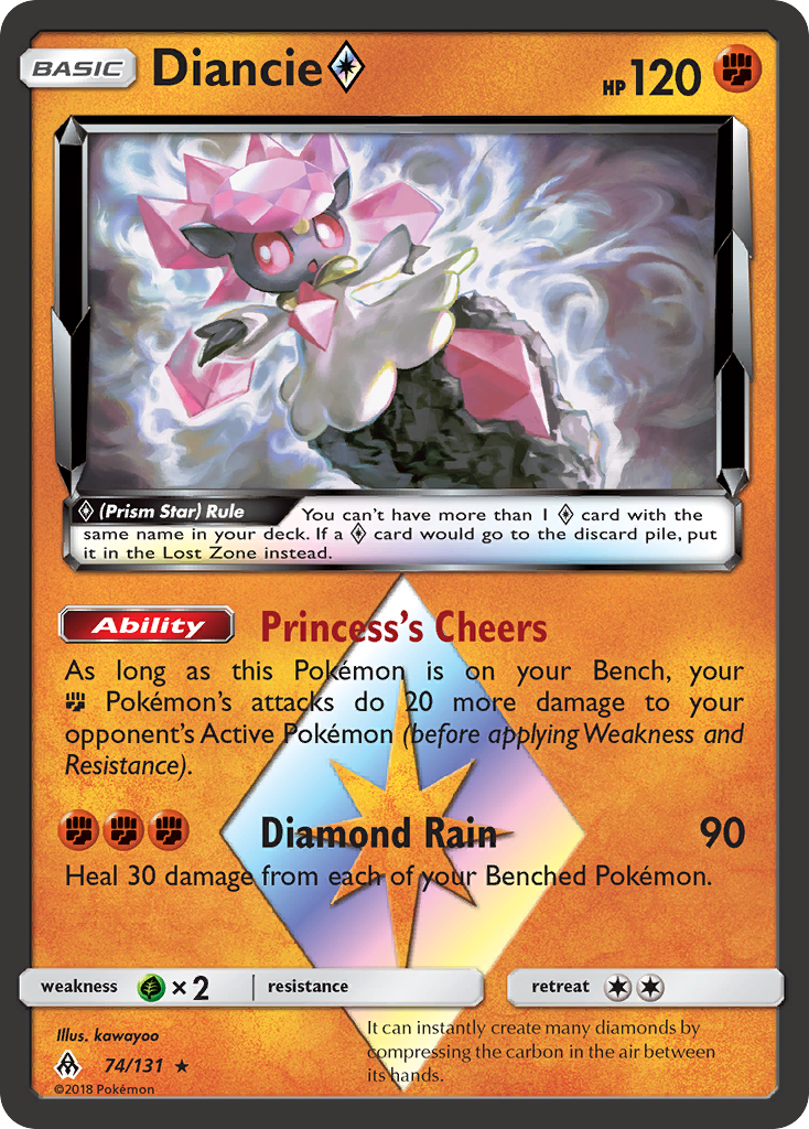 Diancie (74/131) (Prism Star) [Sun & Moon: Forbidden Light] | Good Games Cannington