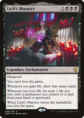 Lich's Mastery [Dominaria] | Good Games Cannington