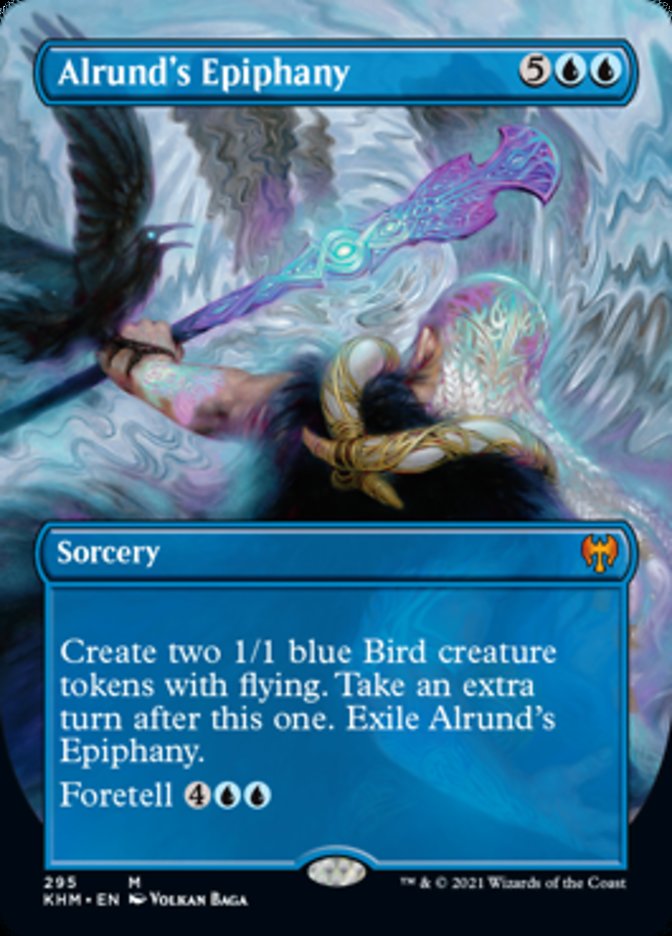 Alrund's Epiphany (Borderless Alternate Art) [Kaldheim] | Good Games Cannington