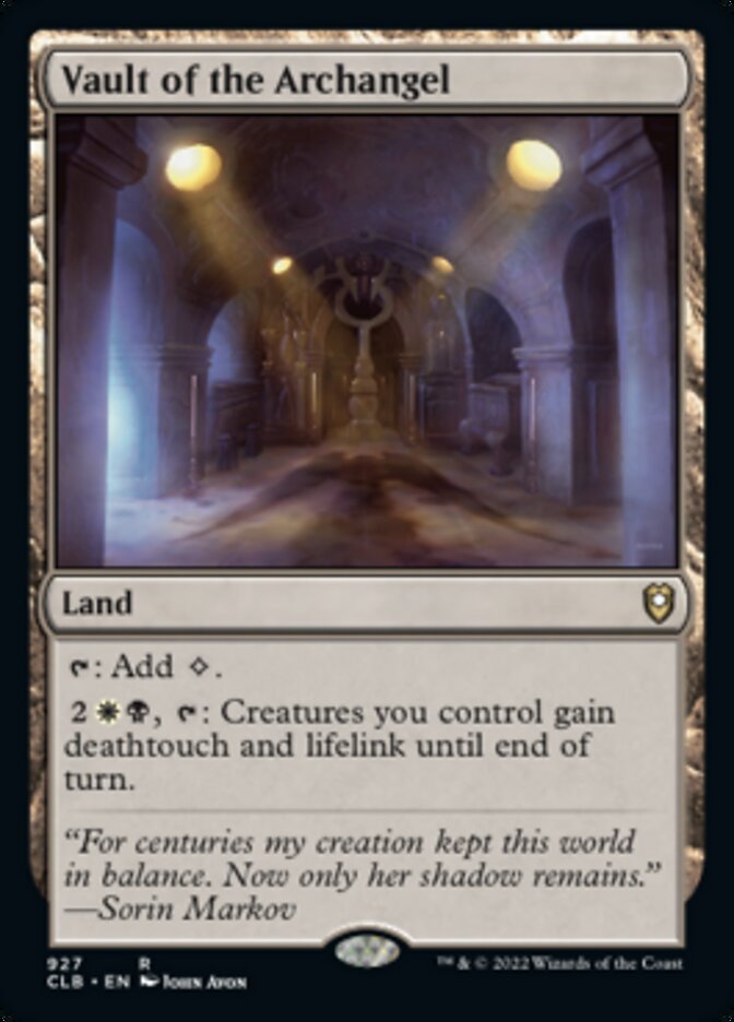 Vault of the Archangel [Commander Legends: Battle for Baldur's Gate] | Good Games Cannington