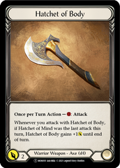 Hatchet of Body // Boltyn [U-MON105 // U-MON030] Unlimited Normal | Good Games Cannington