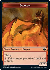 Dragon // Elf Warrior Double-Sided Token [Game Night: Free-for-All Tokens] | Good Games Cannington