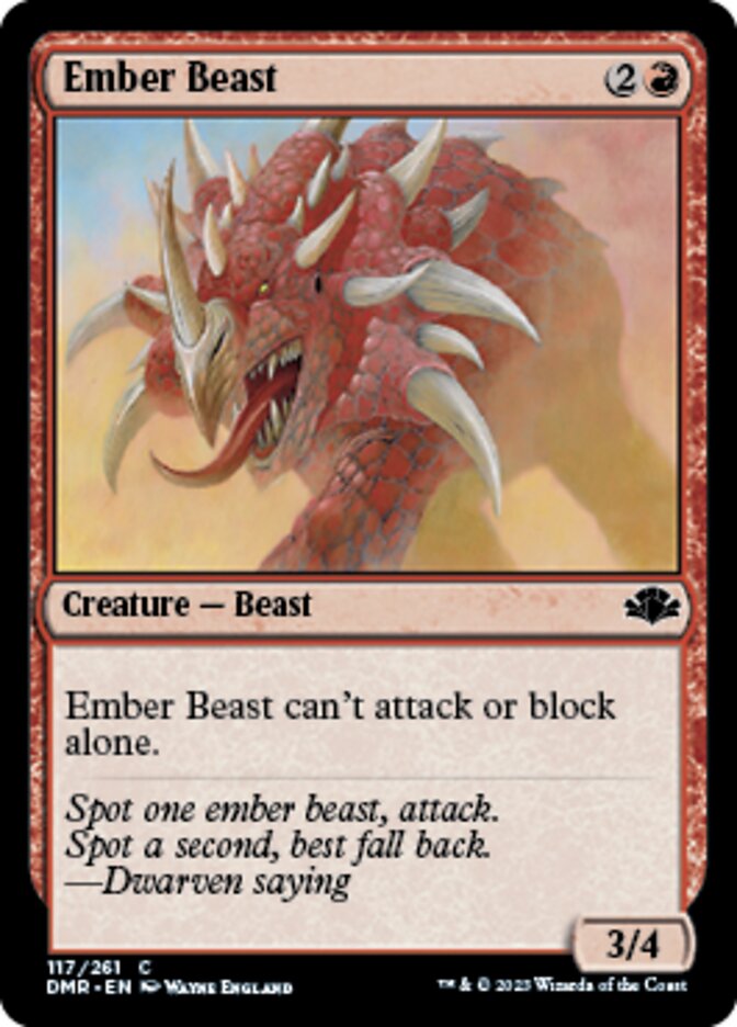 Ember Beast [Dominaria Remastered] | Good Games Cannington