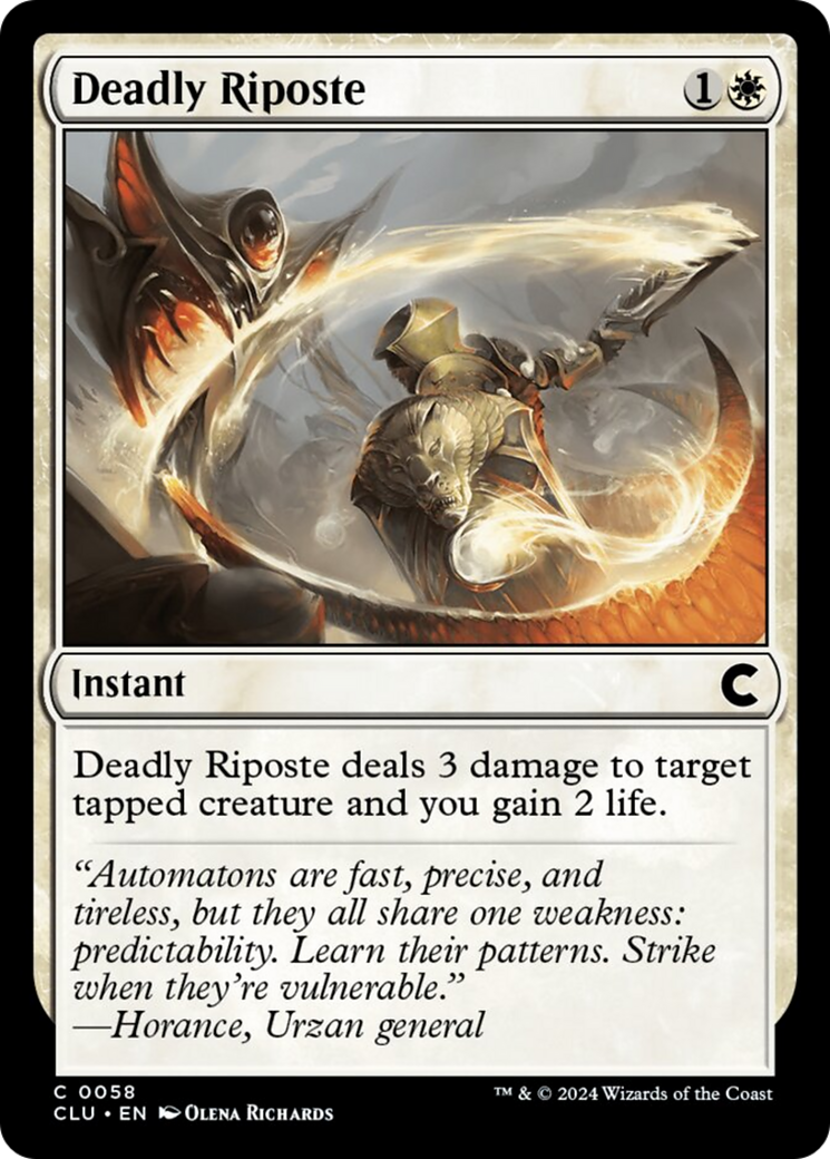Deadly Riposte [Ravnica: Clue Edition] | Good Games Cannington