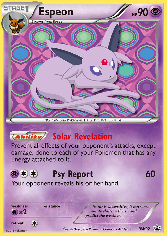 Espeon (BW92) [Black & White: Black Star Promos] | Good Games Cannington