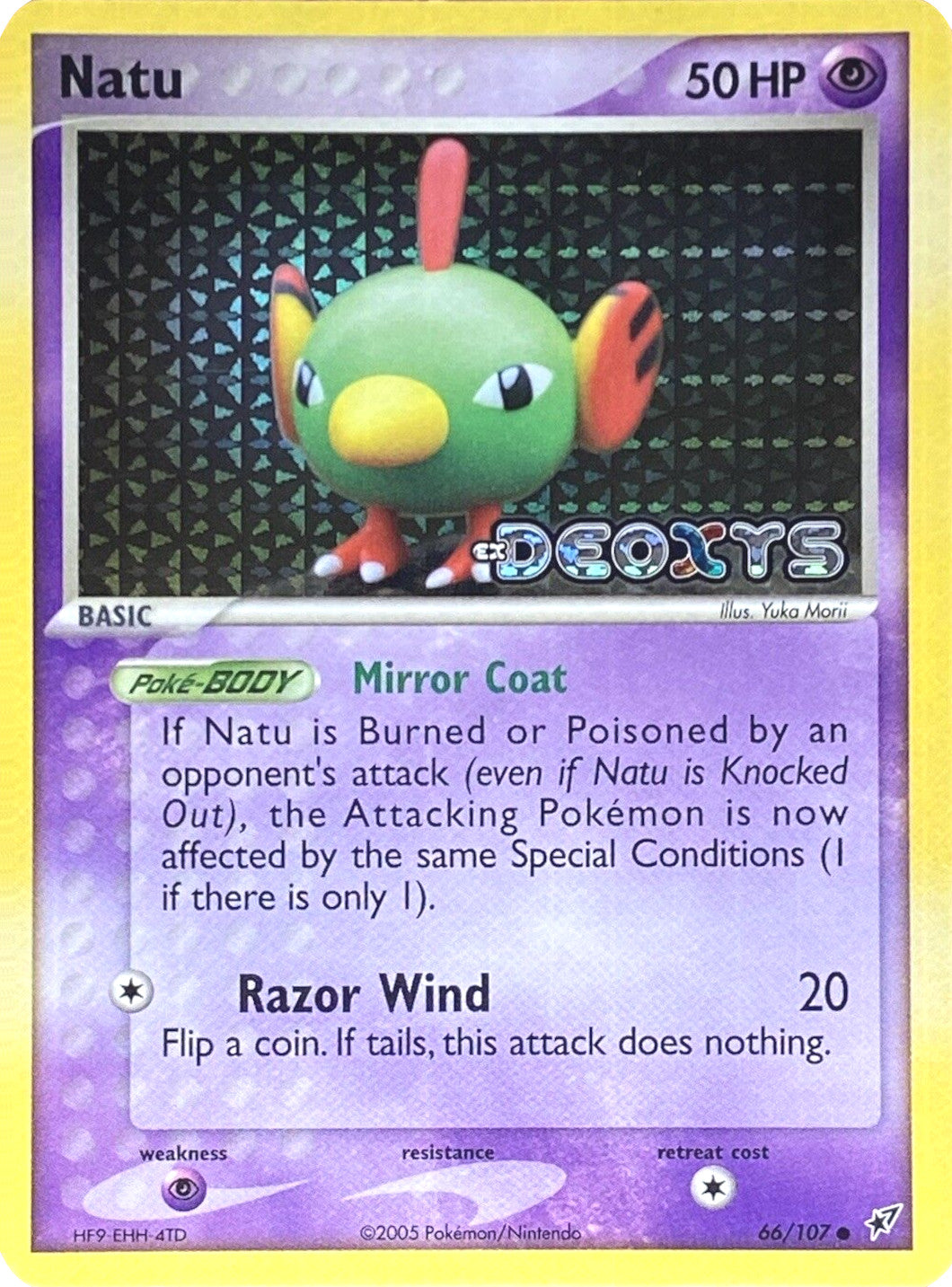 Natu (66/107) (Stamped) [EX: Deoxys] | Good Games Cannington