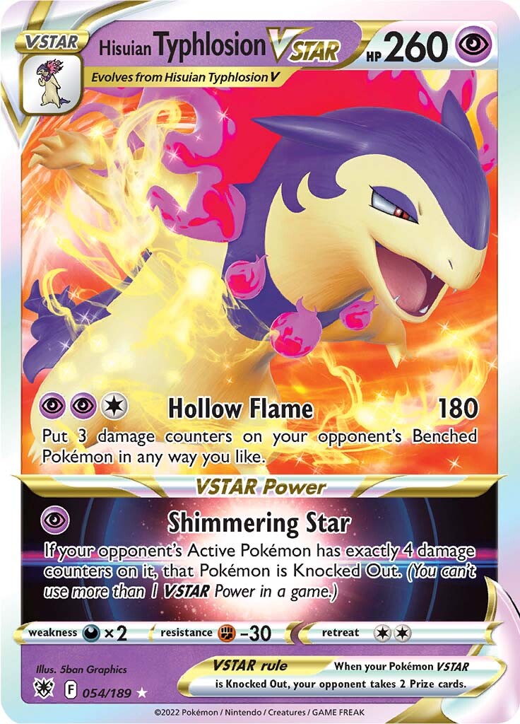 Hisuian Typhlosion VSTAR (054/189) [Sword & Shield: Astral Radiance] | Good Games Cannington