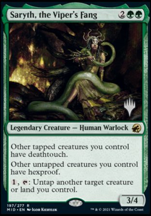 Saryth, the Viper's Fang (Promo Pack) [Innistrad: Midnight Hunt Promos] | Good Games Cannington