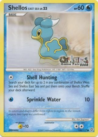 Shellos East Sea (106/132) (Origins Game Fair 2008) [Nintendo: Black Star Promos] | Good Games Cannington