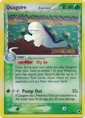 Quagsire (21/101) (Delta Species) (Stamped) [EX: Dragon Frontiers] | Good Games Cannington
