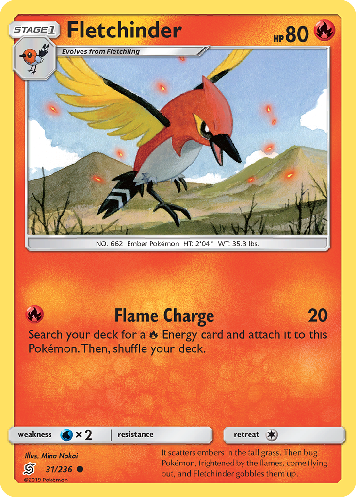 Fletchinder (31/236) [Sun & Moon: Unified Minds] | Good Games Cannington