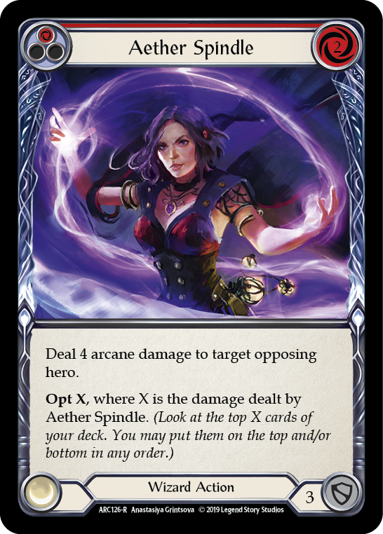 Aether Spindle (Red) [ARC126-R] 1st Edition Normal | Good Games Cannington