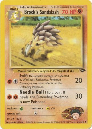 Brock's Sandslash (36/132) [Gym Challenge Unlimited] | Good Games Cannington