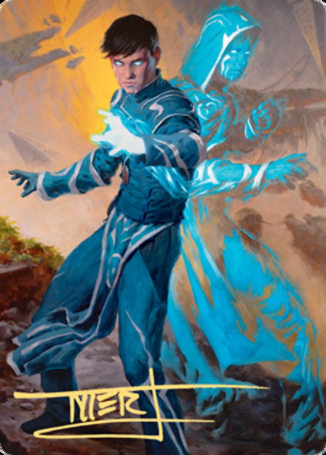 Jace, Mirror Mage 1 Art Card (Gold-Stamped Signature) [Zendikar Rising Art Series] | Good Games Cannington